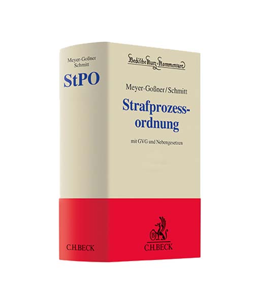 Meyer-Goßner / Schmitt Strafprozessordnung: StPO 61. Auflage 2018